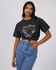 SILENT THEORY JOSHUA TREE TIE TEE - WASHED BLACK - WILDROSE