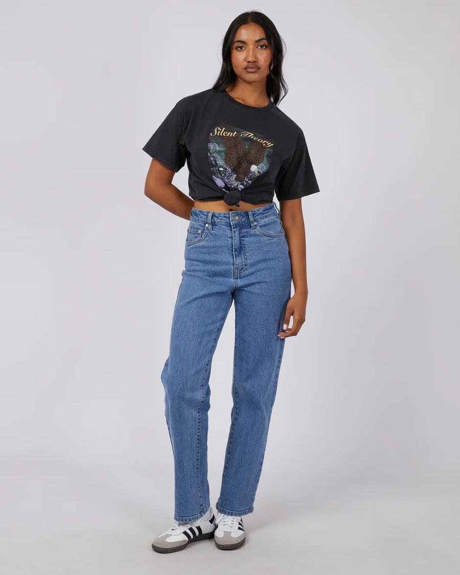 SILENT THEORY JOSHUA TREE TIE TEE - WASHED BLACK - WILDROSE