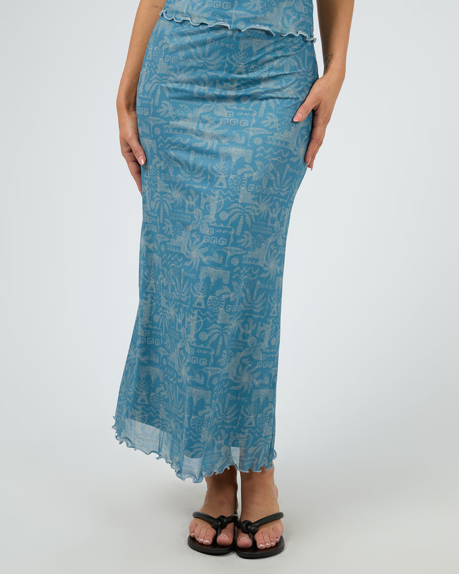 SILENT THEORY CORFU MAXI SKIRT - LIGHT BLUE - WILDROSE