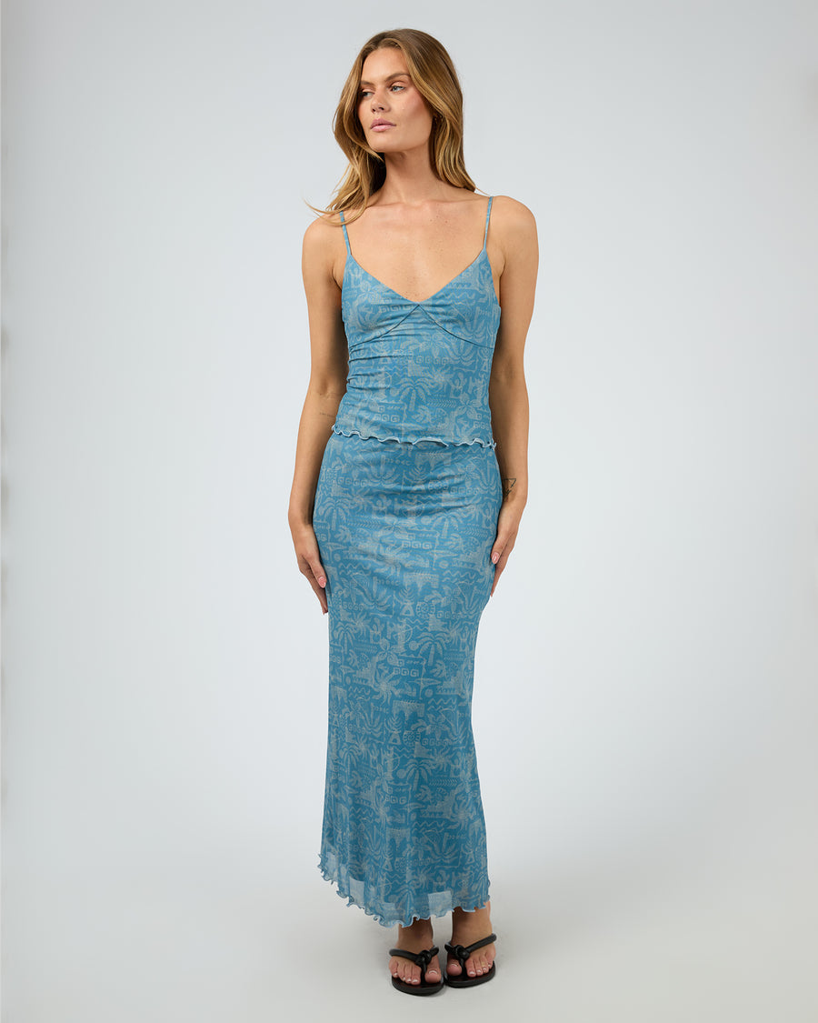 SILENT THEORY CORFU MAXI SKIRT - LIGHT BLUE - WILDROSE