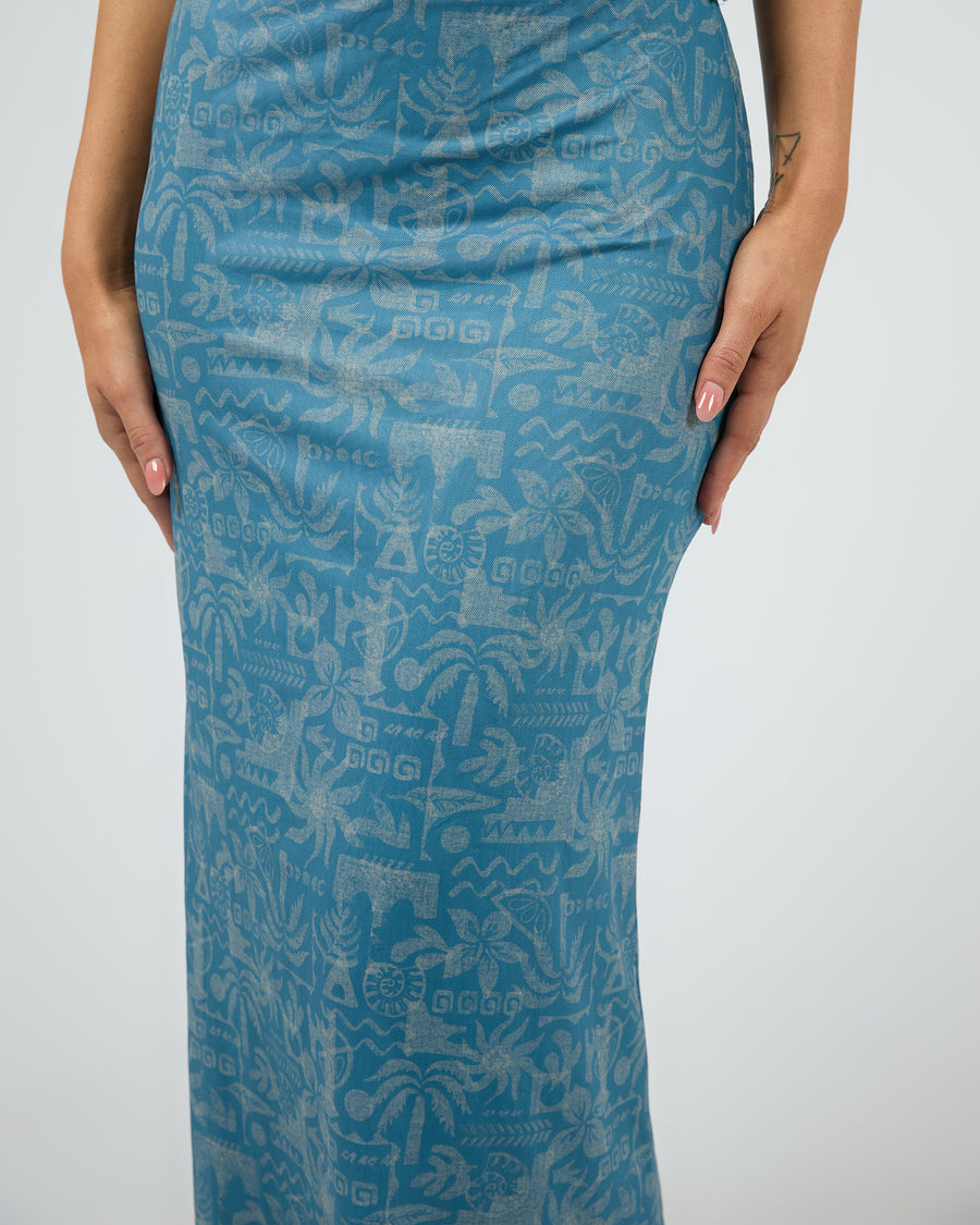 SILENT THEORY CORFU MAXI SKIRT - LIGHT BLUE - WILDROSE