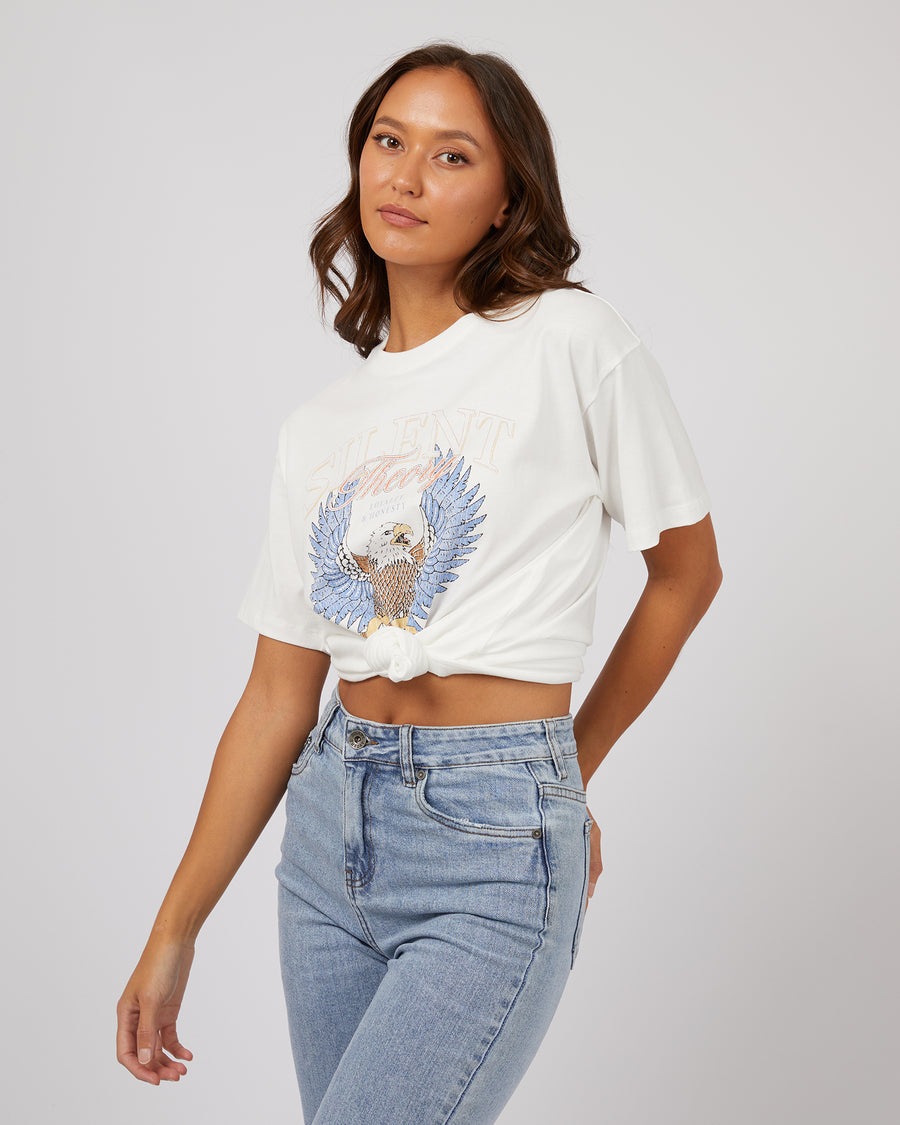 SILENT THEORY OPEN WINGS TEE - VINTAGE WHITE - WILDROSE