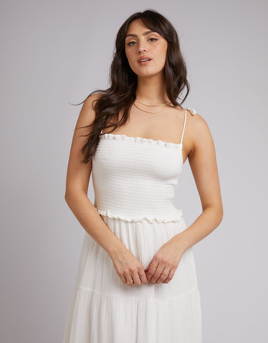 ALL ABOUT EVE ROWIE MAXI DRESS - VINTAGE WHITE