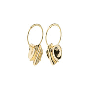 PILGRIM EM WAVY HOOP EARRINGS - GOLD PLATED - WILD ROSE