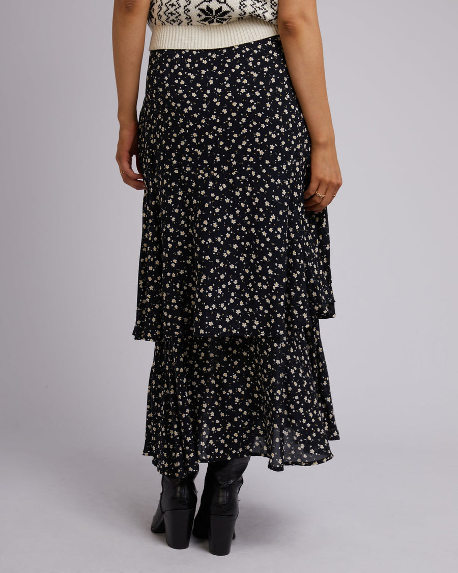 ALL ABOUT EVE LILY FLORAL MAXI SKIRT - WILDROSE