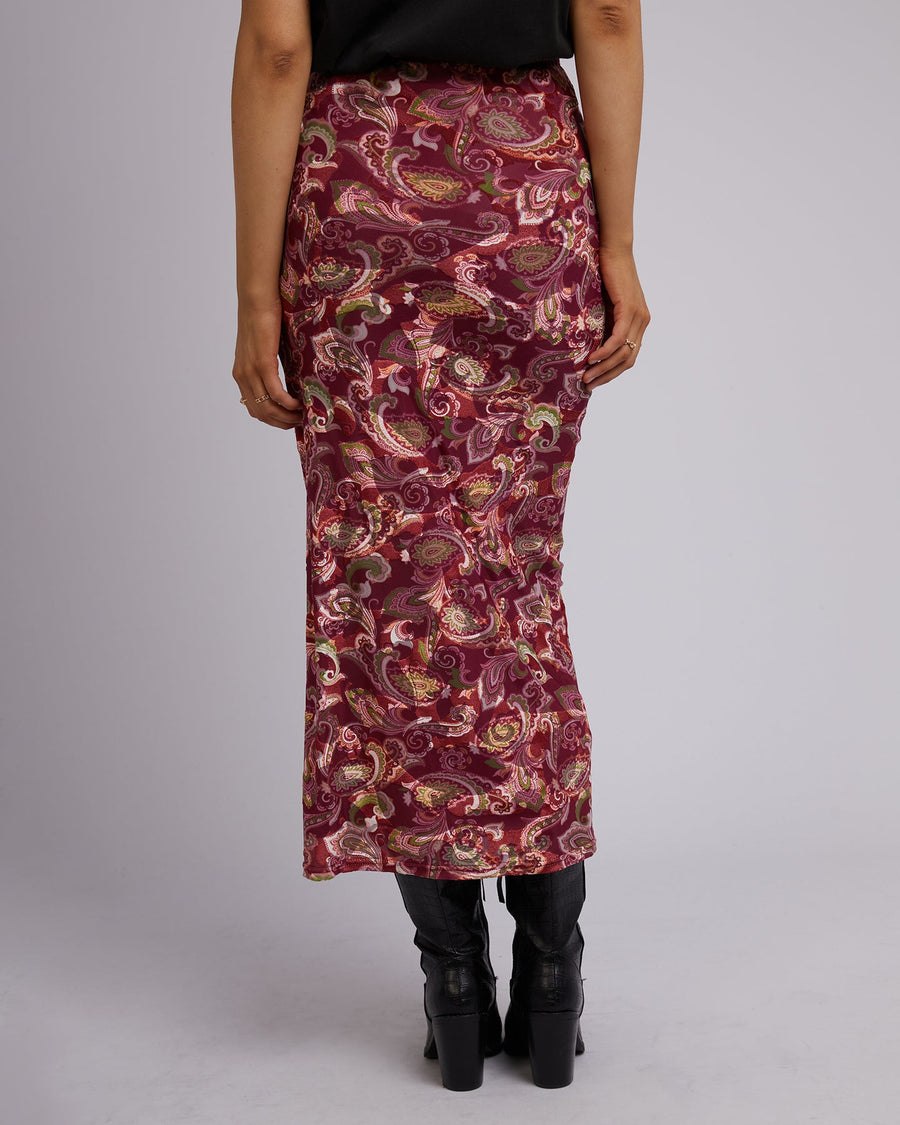 ALL ABOUT EVE POET MAXI SKIRT - PRINT - WILDROSE