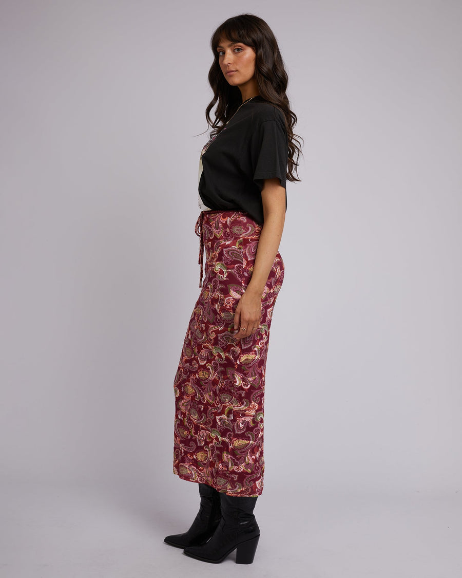 ALL ABOUT EVE POET MAXI SKIRT - PRINT - WILDROSE