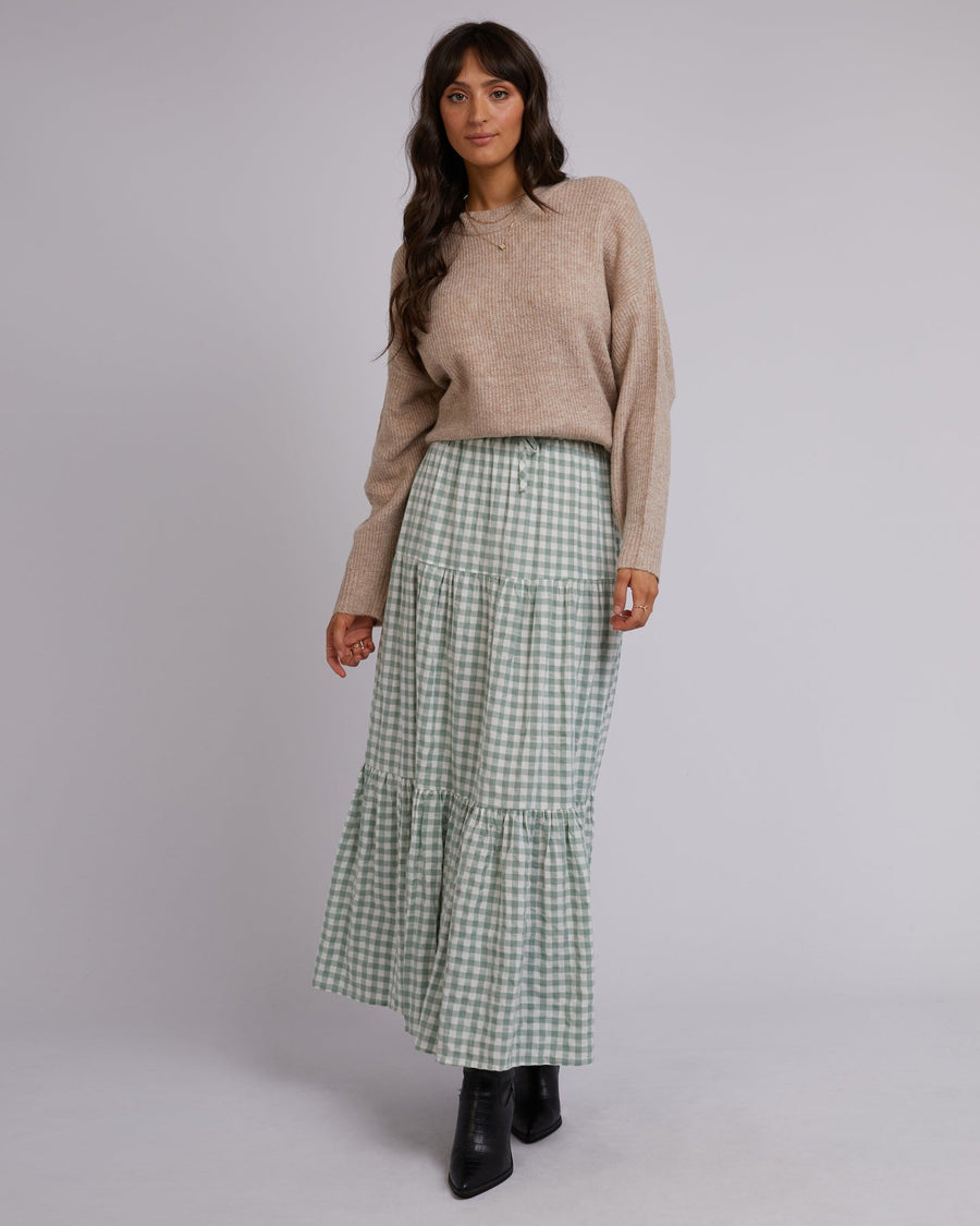 ALL ABOUT EVE FRANKIE MAXI SKIRT - SAGE - WILDROSE