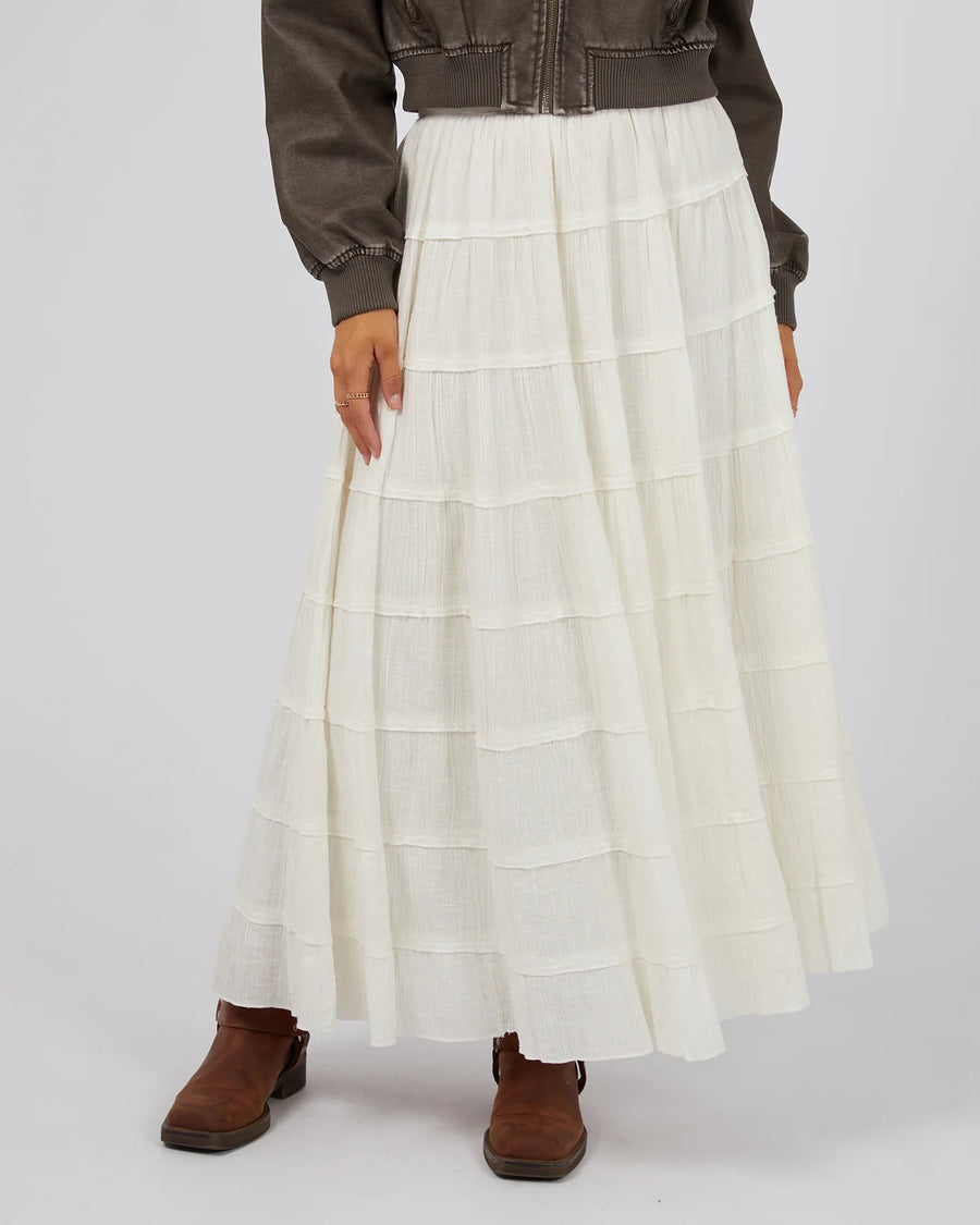 ALL ABOUT EVE PALOMA MAXI SKIRT - VINTAGE WHITE - WILDROSE