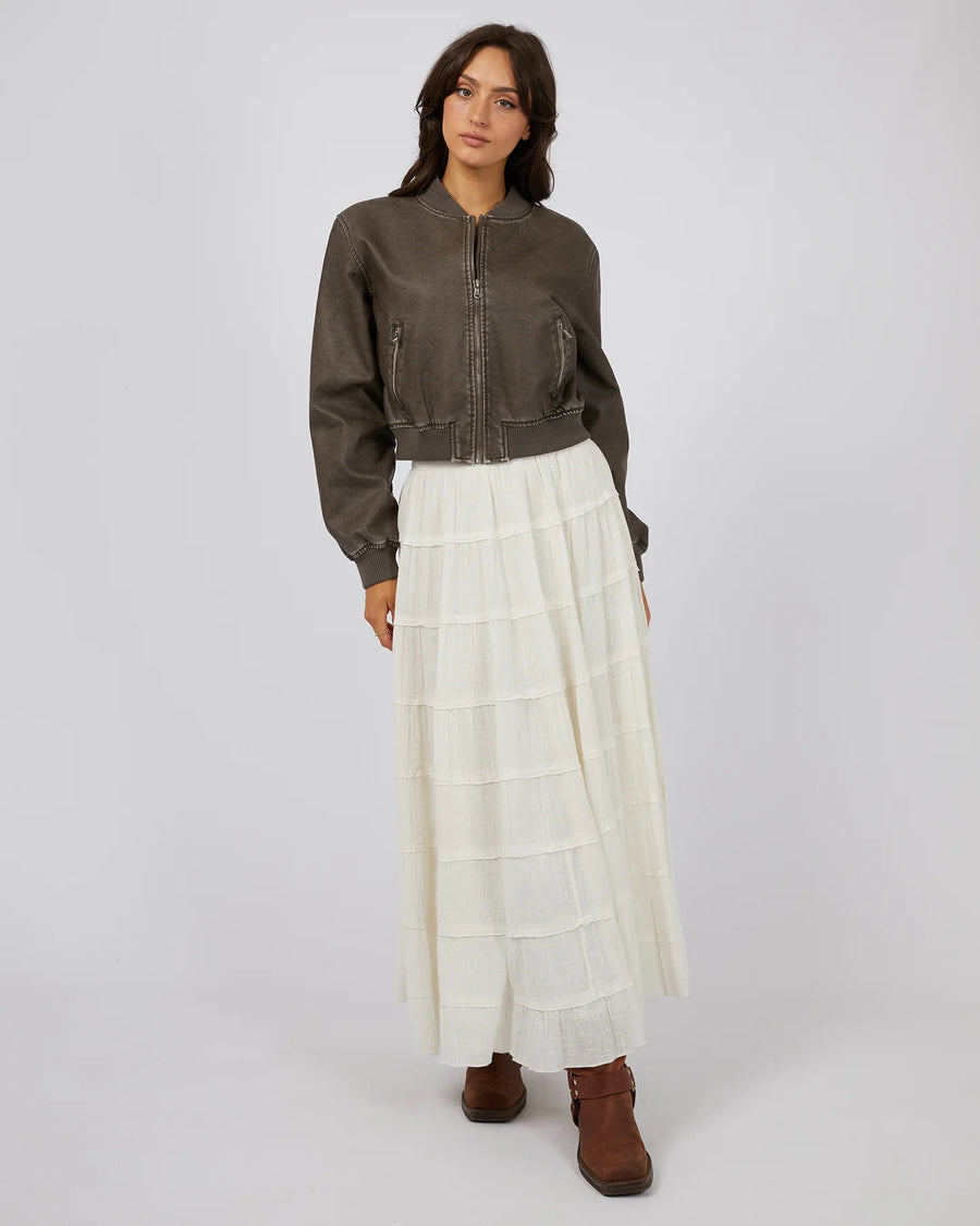 ALL ABOUT EVE PALOMA MAXI SKIRT - VINTAGE WHITE - WILDROSE