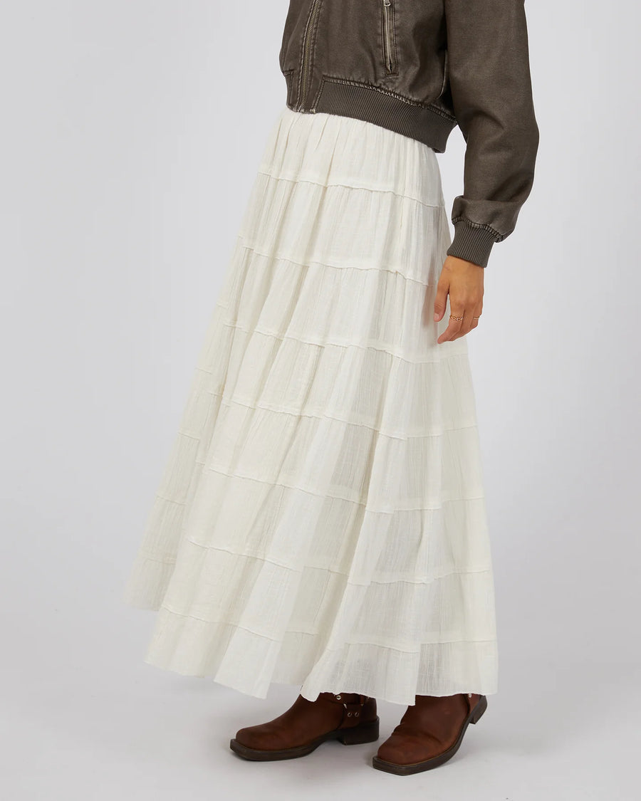 ALL ABOUT EVE PALOMA MAXI SKIRT - VINTAGE WHITE - WILDROSE