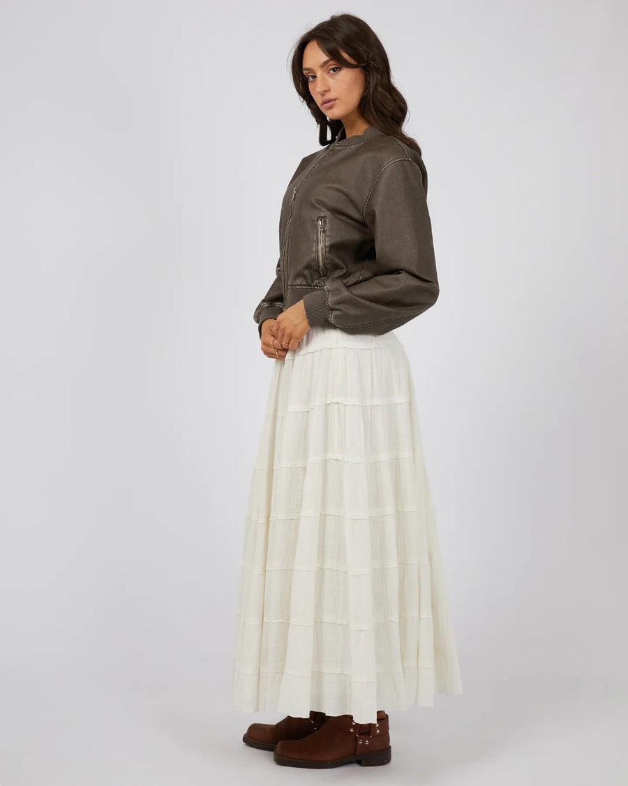 ALL ABOUT EVE PALOMA MAXI SKIRT - VINTAGE WHITE - WILDROSE