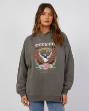 ALL ABOUT EVE SEEKER OVERSIZED HOODIE - WILDROSE