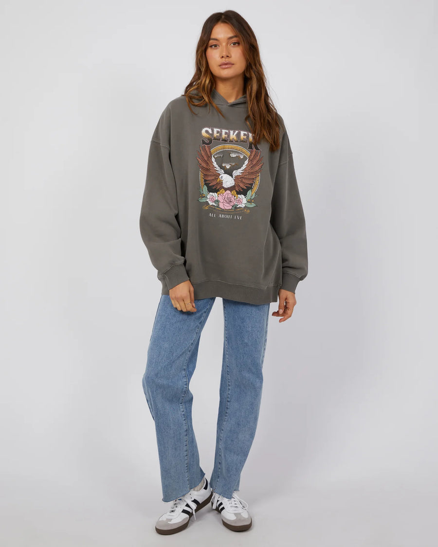 ALL ABOUT EVE SEEKER OVERSIZED HOODIE - WILDROSE