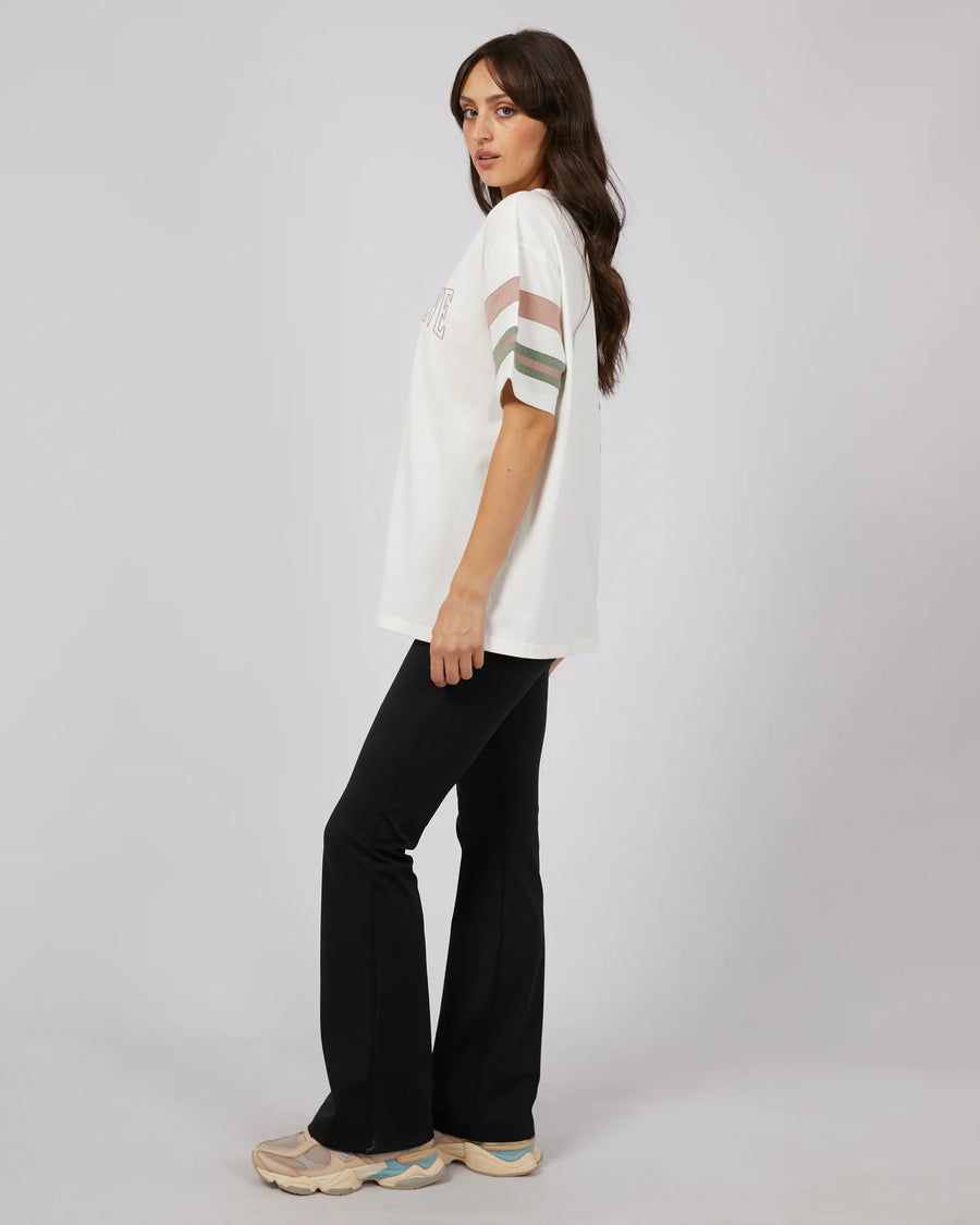 ALL ABOUT EVE BOSTON PANEL TEE - VINTAGE WHITE - WILDROSE