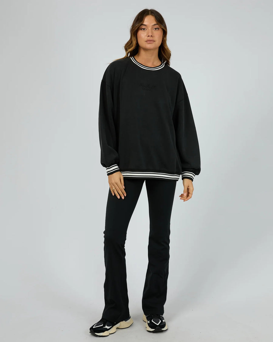 ALL ABOUT EVE LUXE ACTIVE COLLEGE CREW SWEATER - WILDROSE