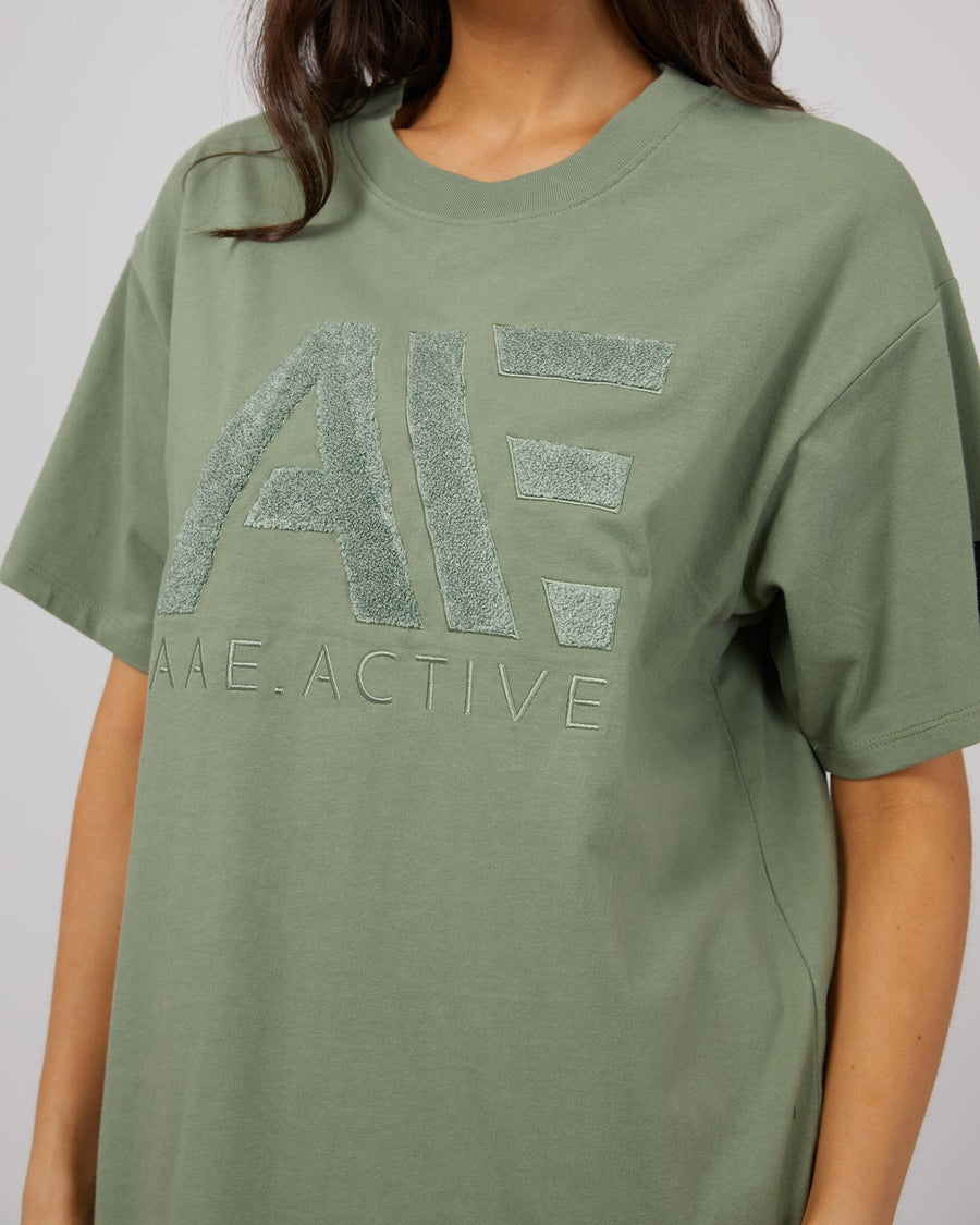 ALL ABOUT EVE BASE ACTIVE TEE - KHAKI - WILDROSE