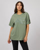 ALL ABOUT EVE BASE ACTIVE TEE - KHAKI - WILDROSE