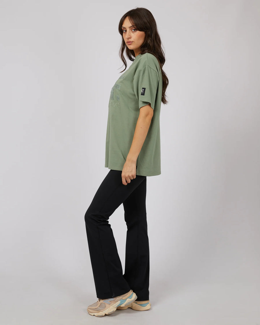 ALL ABOUT EVE BASE ACTIVE TEE - KHAKI - WILDROSE