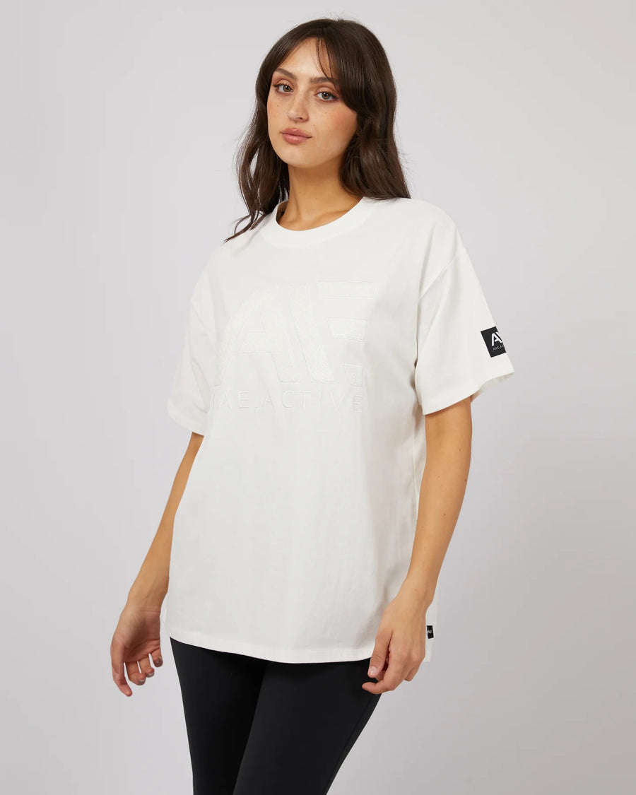 ALL ABOUT EVE BASE ACTIVE TEE - VINTAGE WHITE - WILDROSE