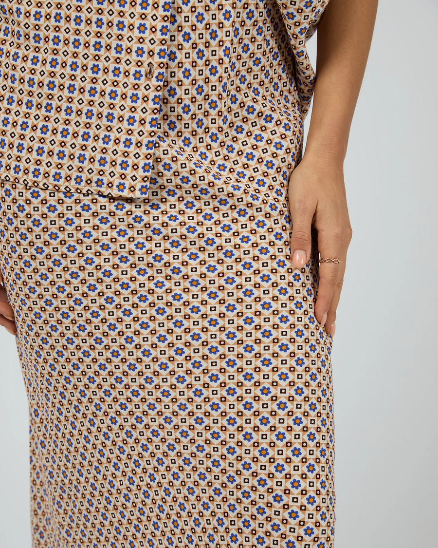 ALL ABOUT EVE HARRI SLIP SKIRT - PRINT - WILDROSE