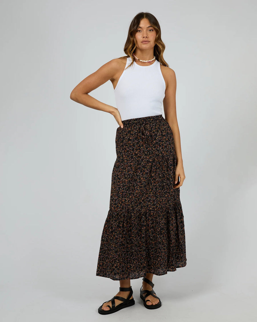 ALL ABOUT EVE PIP MAXI SKIRT - WILDROSE