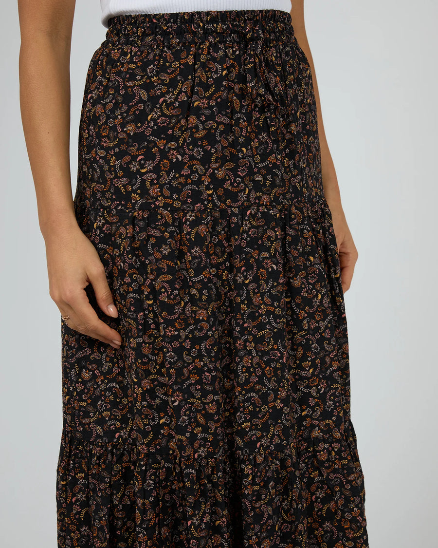 ALL ABOUT EVE PIP MAXI SKIRT - WILDROSE