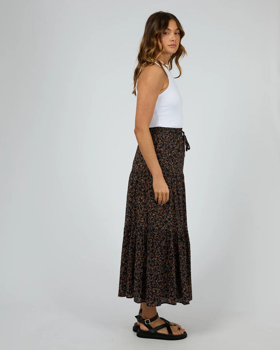 ALL ABOUT EVE PIP MAXI SKIRT - WILDROSE