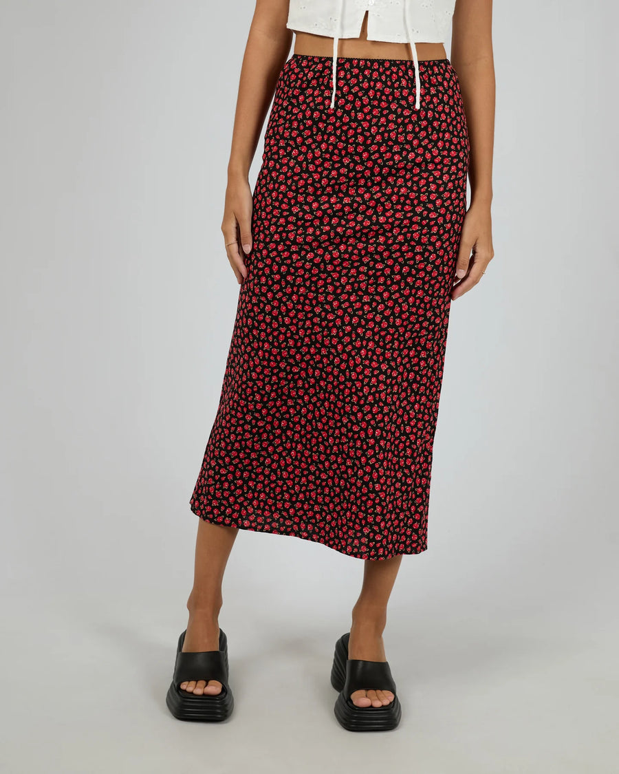 ALL ABOUT EVE  LANA MAXI SKIRT - RED - WILDROSE