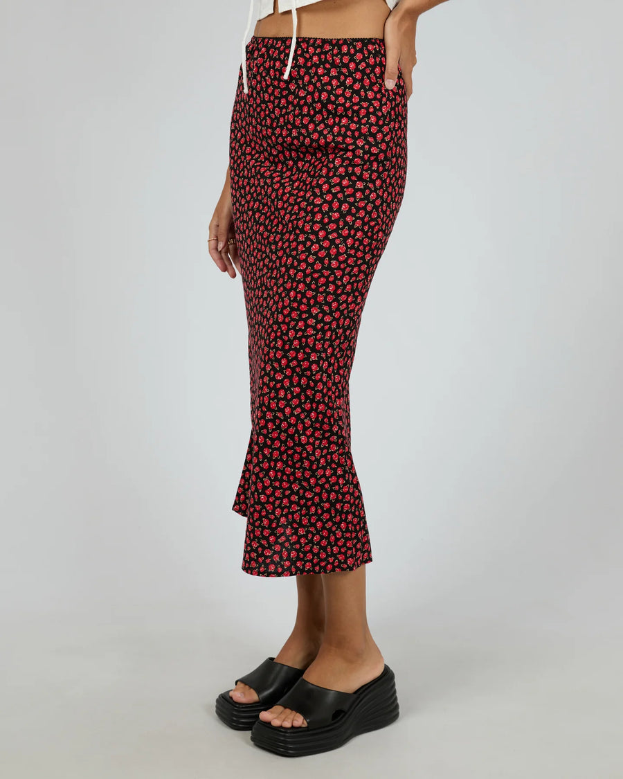 ALL ABOUT EVE  LANA MAXI SKIRT - RED - WILDROSE