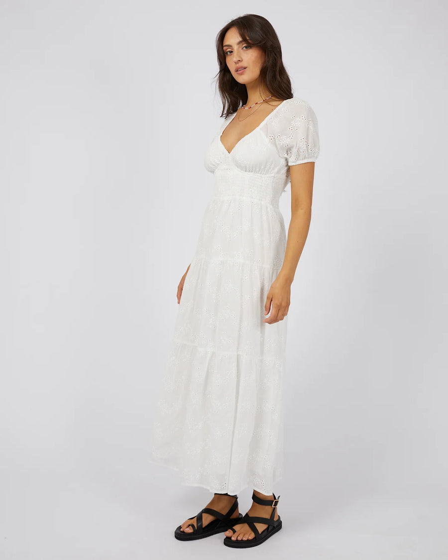 ALL ABOUT EVE SUTTON BRODERIE MAXI DRESS - VINTAGE WHITE - WILDROSE