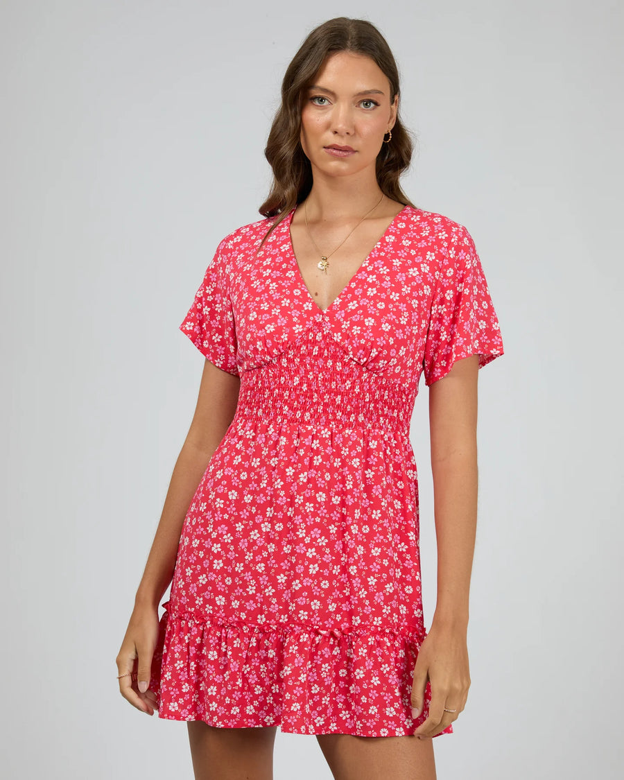 ALL ABOUT EVE DOLLY MINI DRESS - RED - WILDROSE