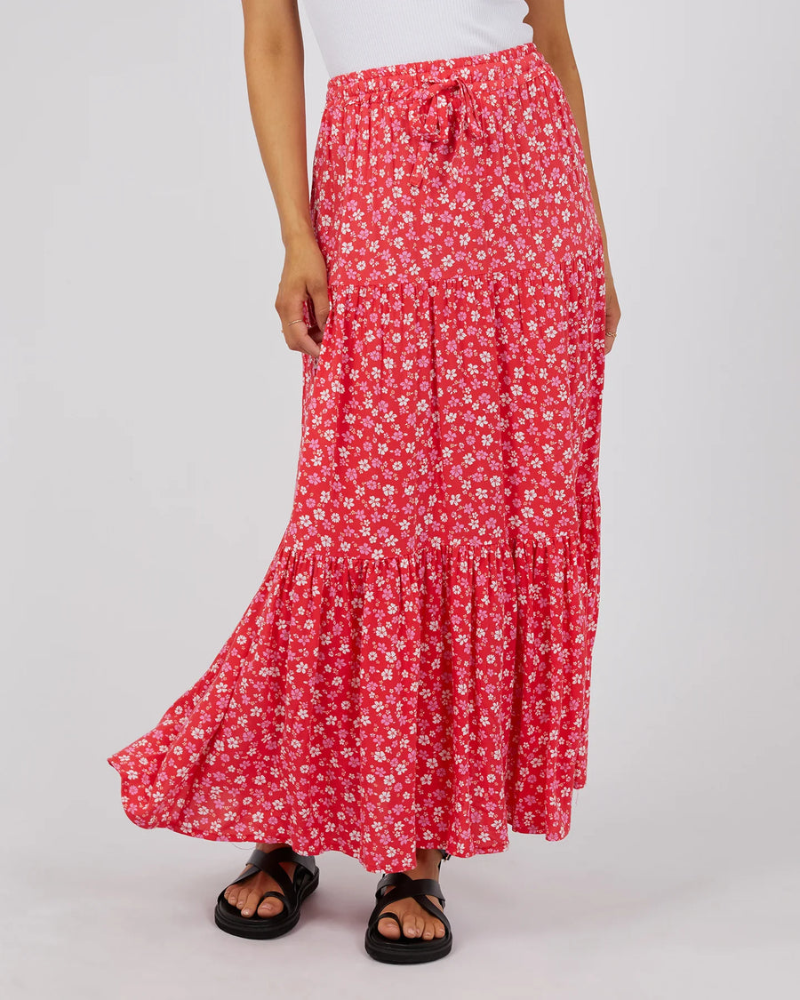 ALL ABOUT EVE DOLLY MAXI SKIRT - RED - WILDROSE