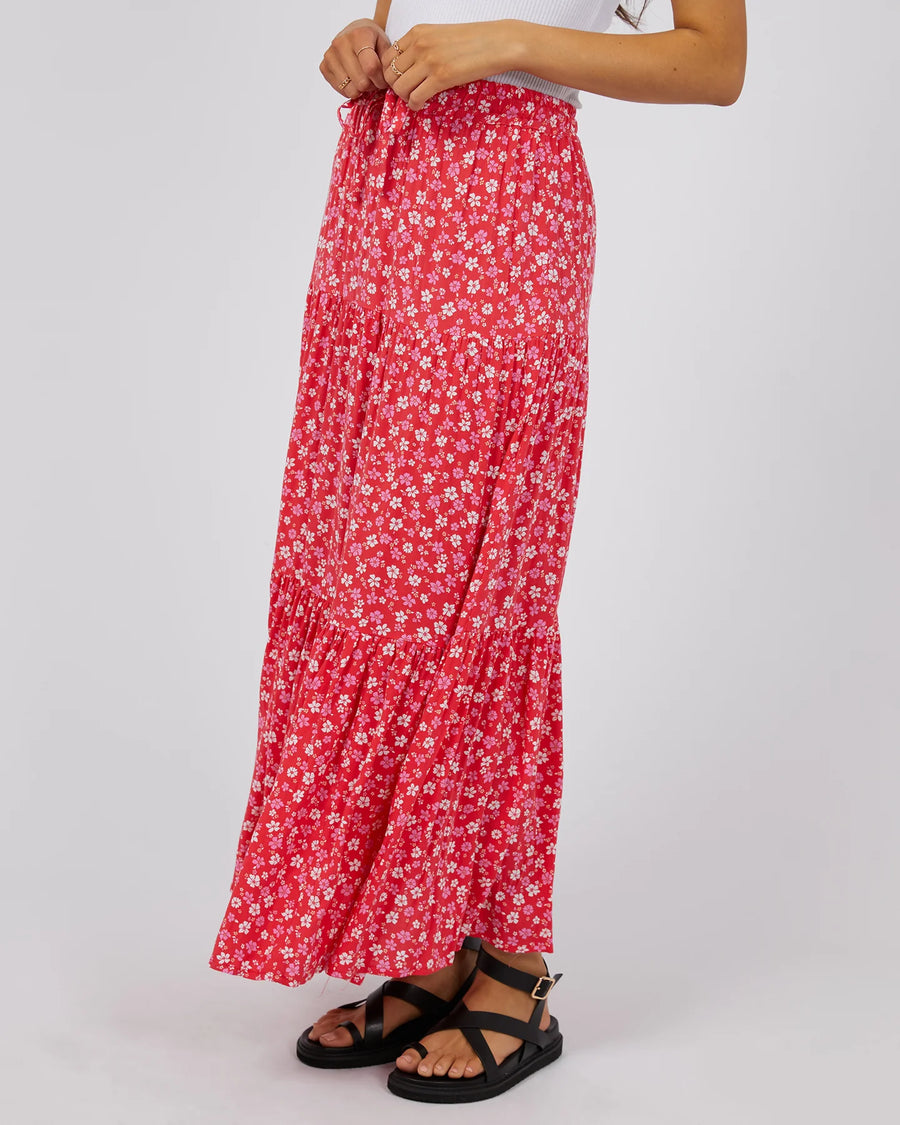 ALL ABOUT EVE DOLLY MAXI SKIRT - RED - WILDROSE