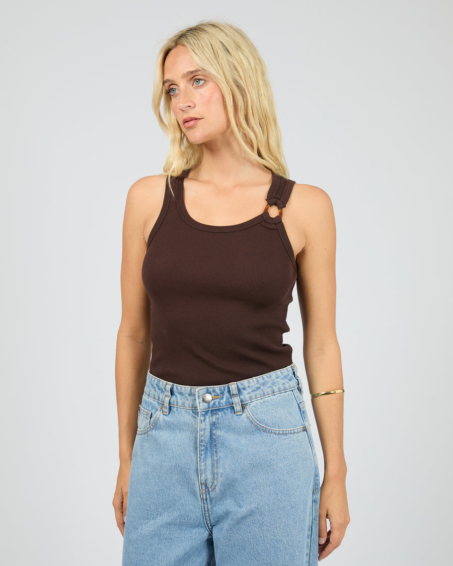 ALL ABOUT EVE SIERRA TANK - BROWN - WILDROSE