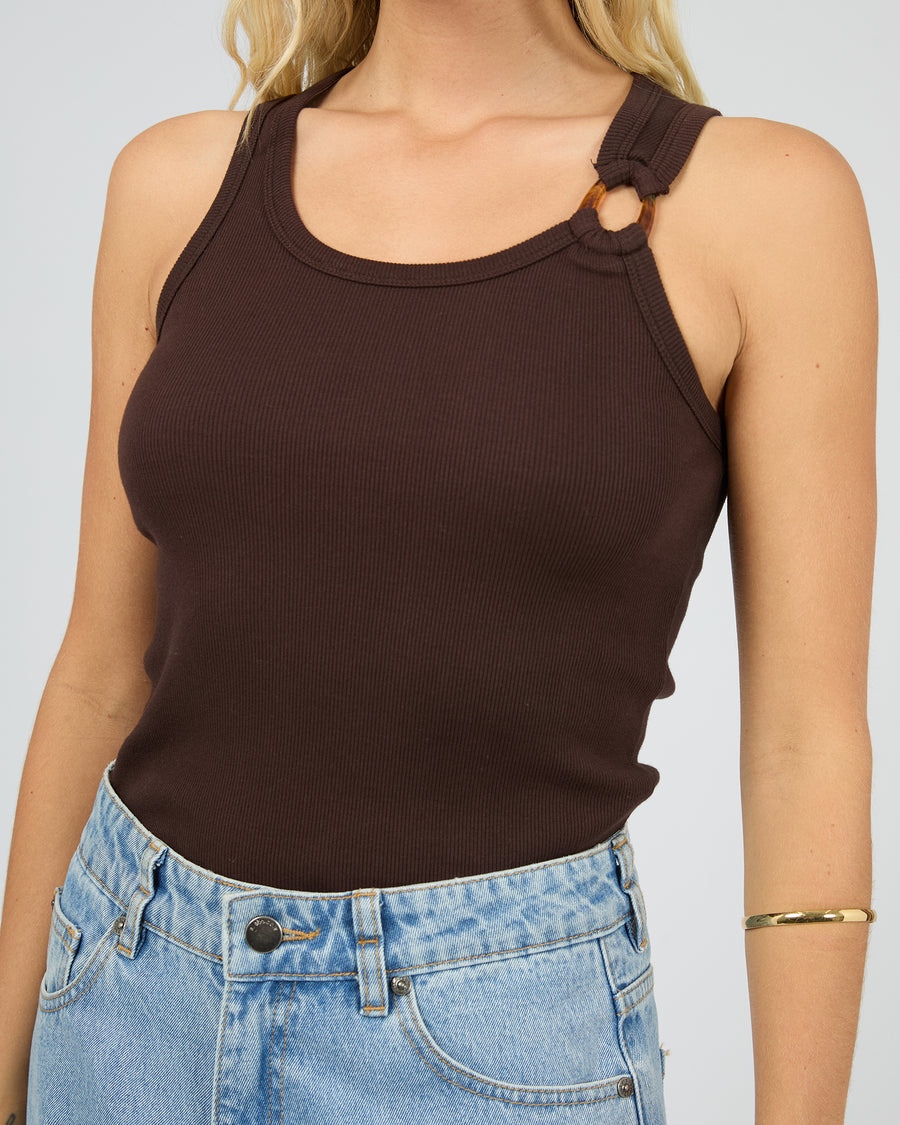 ALL ABOUT EVE SIERRA TANK - BROWN - WILDROSE