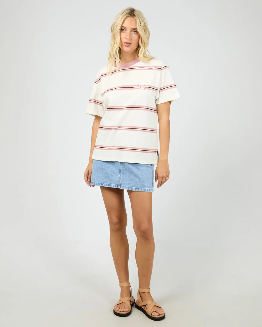 ALL ABOUT EVE KINSEY STRIPE TEE  - WILDROSE