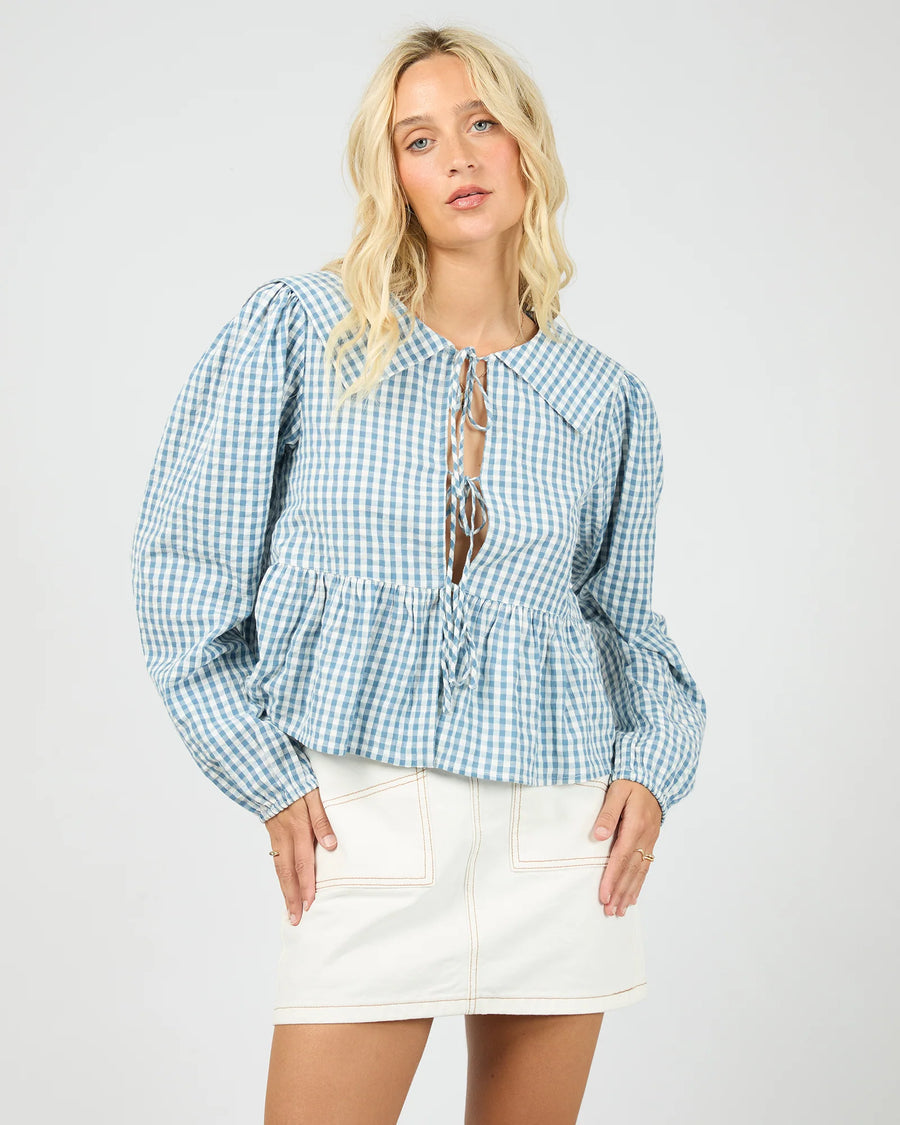 ALL ABOUT EVE MICKY LS TOP - CHECK - WILDROSE