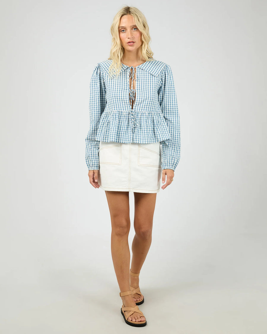 ALL ABOUT EVE MICKY LS TOP - CHECK - WILDROSE