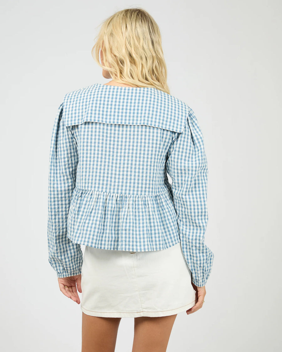 ALL ABOUT EVE MICKY LS TOP - CHECK - WILDROSE