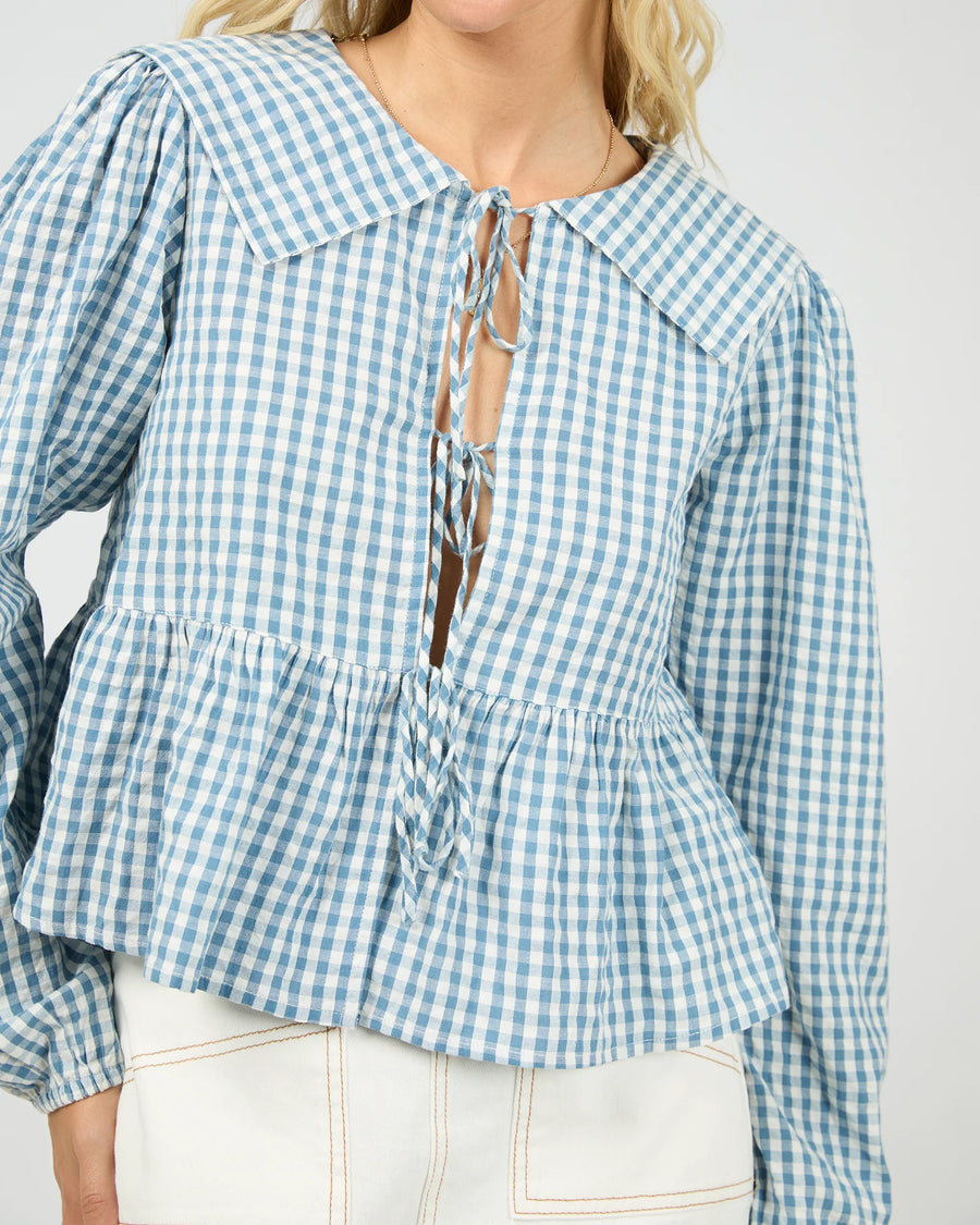 ALL ABOUT EVE MICKY LS TOP - CHECK - WILDROSE