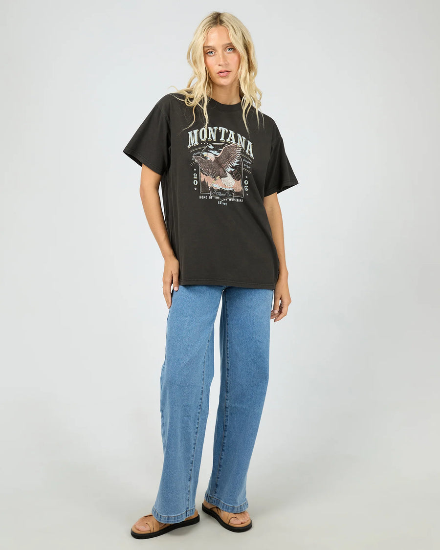 ALL ABOUT EVE MONTANA RELAXED TEE - WASHED BLACK - WILDROSE