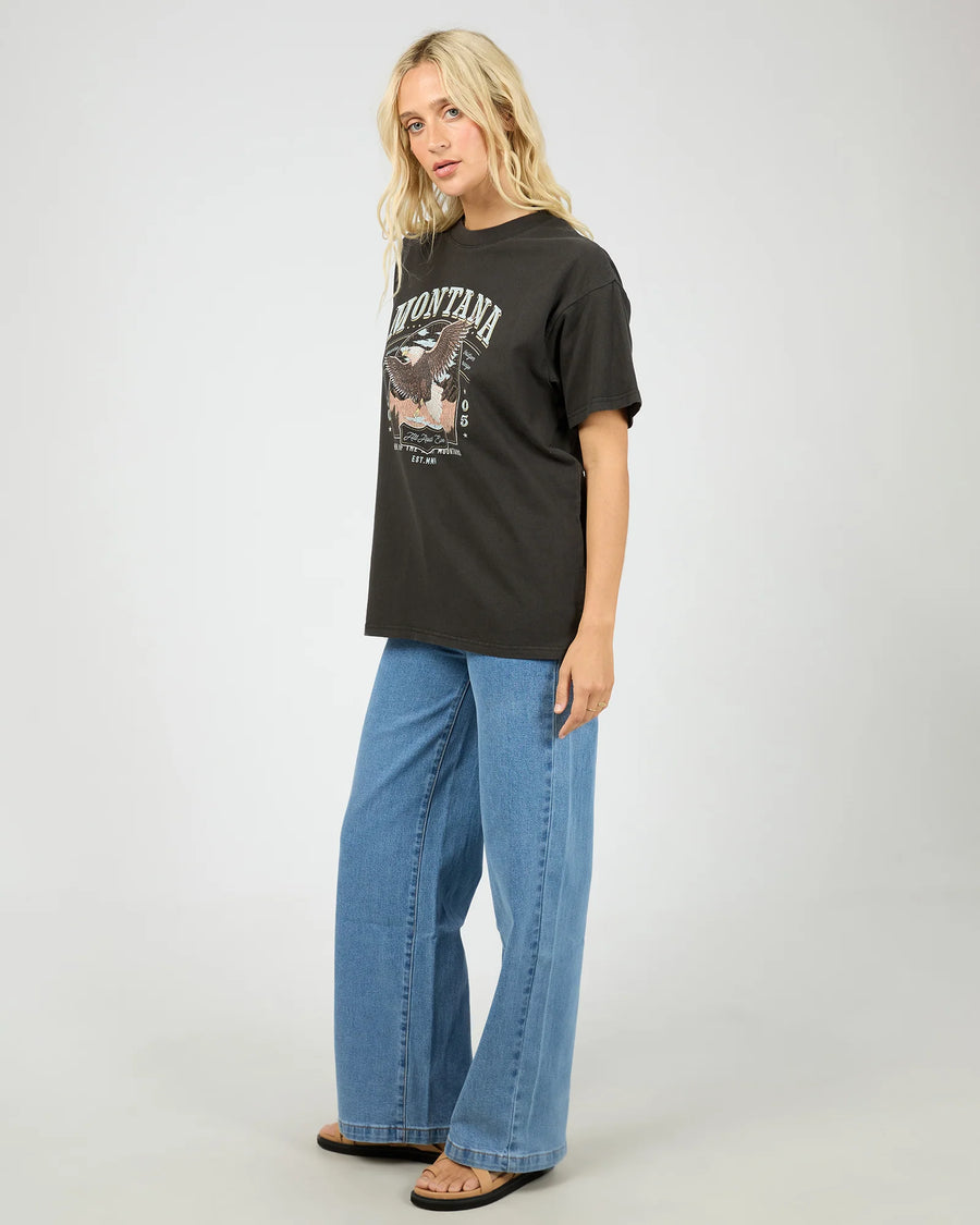 ALL ABOUT EVE MONTANA RELAXED TEE - WASHED BLACK - WILDROSE