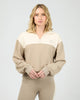 ALL ABOUT EVE LUXE ACTIVE QUARTER ZIP - STONE - WILDROSE