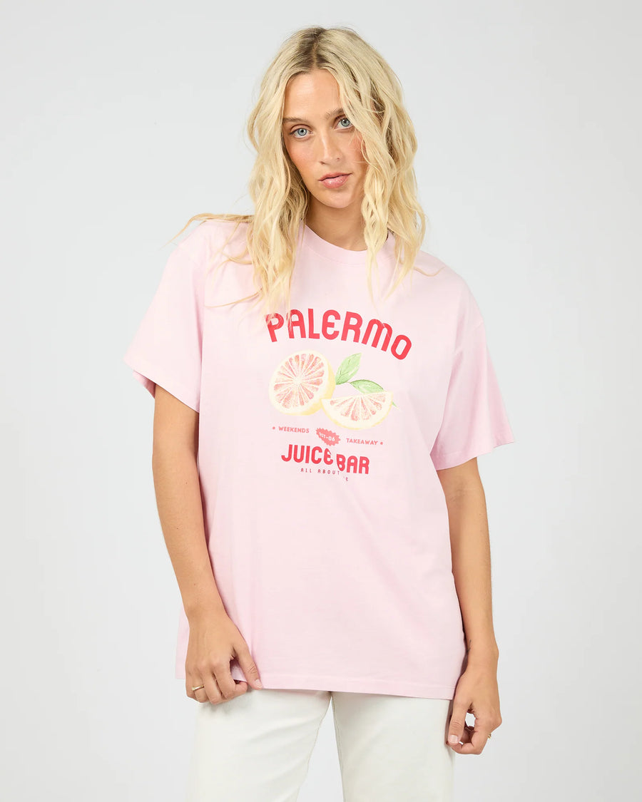 ALL ABOUT EVE PALERMO RELAXED TEE - LIGHT PINK - WILDROSE