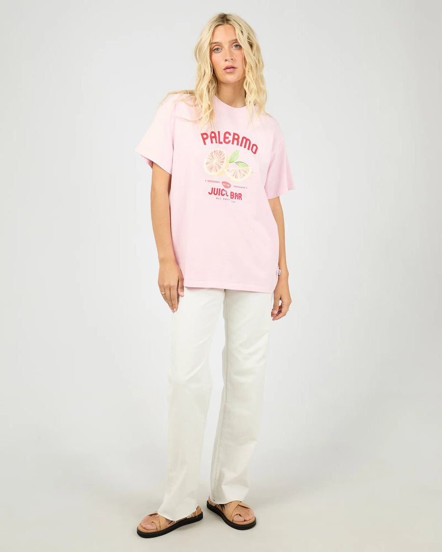 ALL ABOUT EVE PALERMO RELAXED TEE - LIGHT PINK - WILDROSE