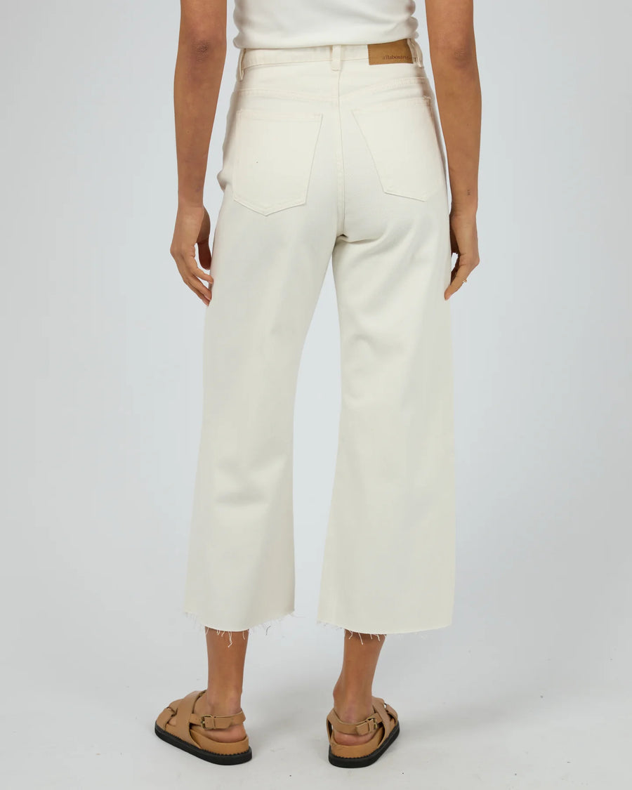 ALL ABOUT EVE CHARLIE HIGH RISE WIDE LEG JEAN - WHITE - WILDROSE