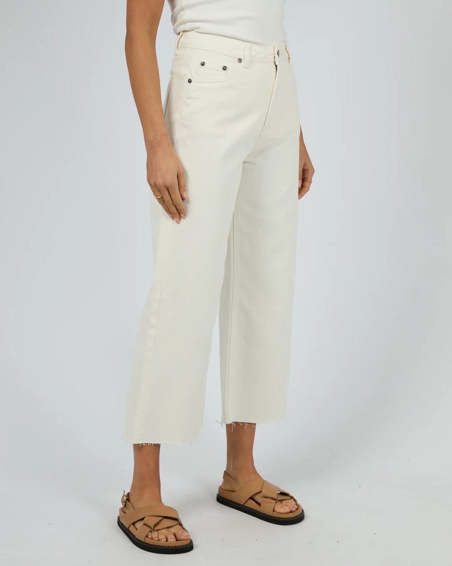 ALL ABOUT EVE CHARLIE HIGH RISE WIDE LEG JEAN - WHITE - WILDROSE