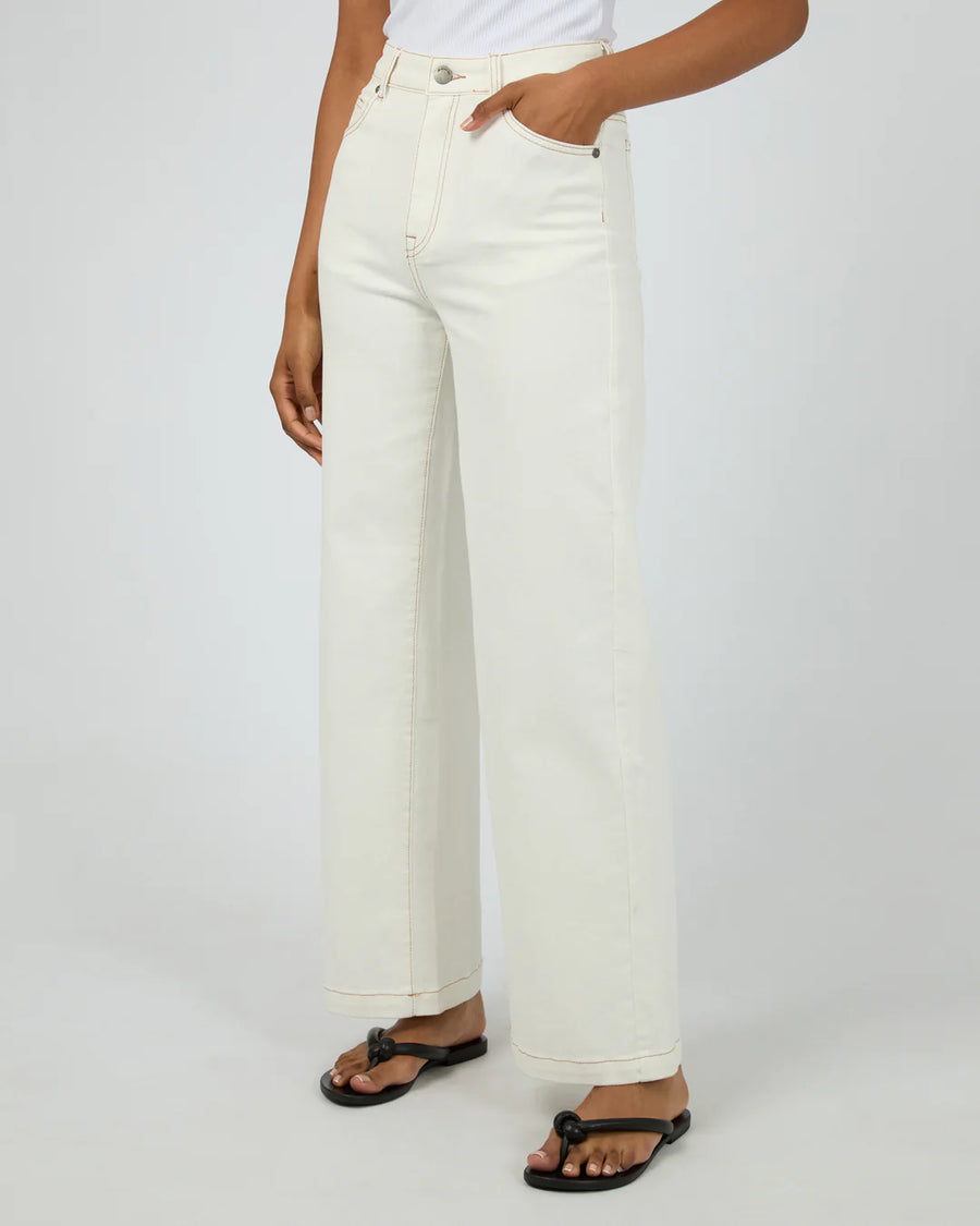 ALL ABOUT EVE JACQUI WIDE LEG - VINTAGE WHITE - WILDROSE