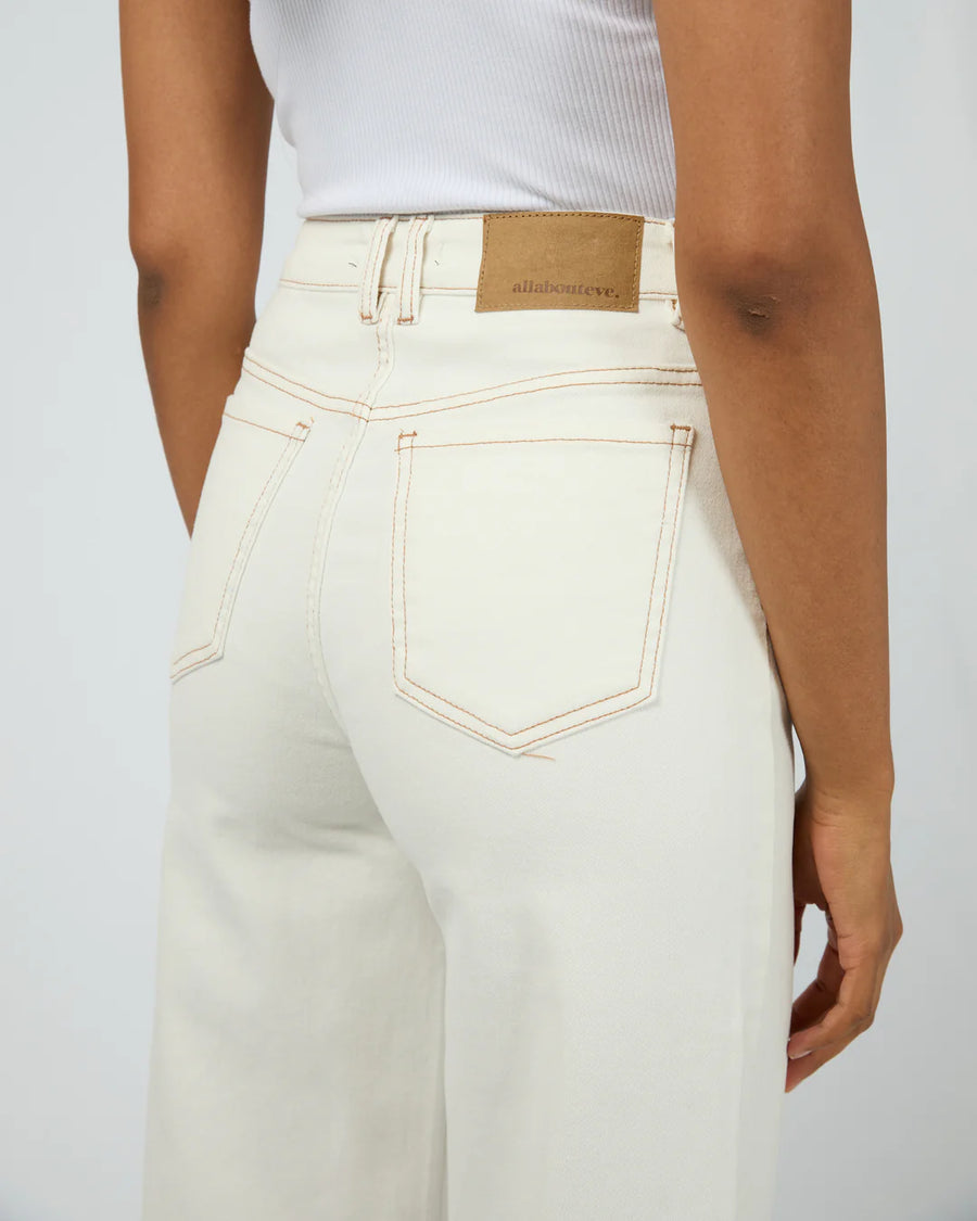 ALL ABOUT EVE JACQUI WIDE LEG - VINTAGE WHITE - WILDROSE